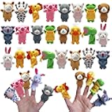 24 PCS Finger Puppets Set Mini Stuffed Animals Finger Puppet Toys for Storytelling Playing Teaching Shows Playtime Schools Birthday Party Gift Favor Supplies
