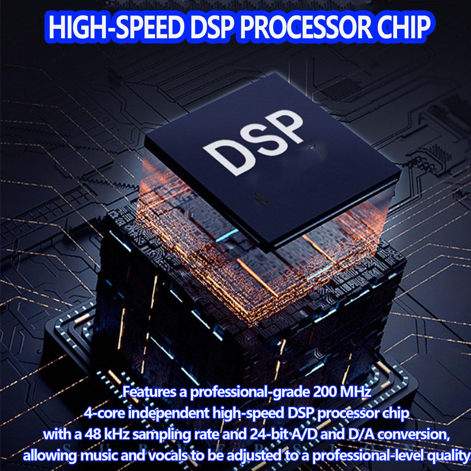 Preamplificador Digital Para Micrófono Ktv Profesional, Procesador De Audio Anti-acoplamiento, Compatible Con Audio Usb/bluetooth/tarjeta If, Interfaz De 2 Micrófonos Con Efecto De Reverberación