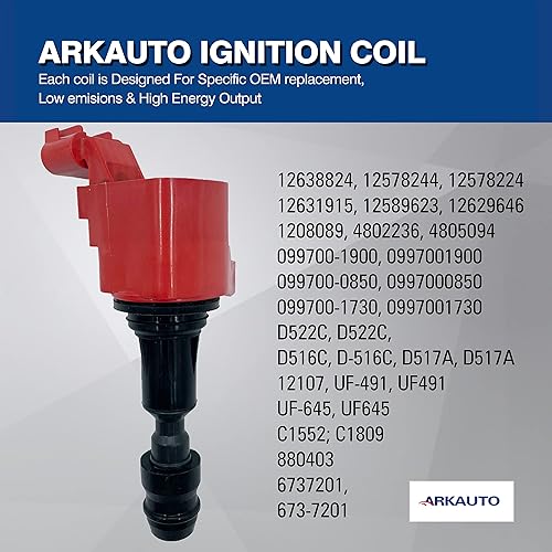 Miniatura 4 de Bobina de encendido de alto rendimiento ARKAUTO 12638824 ARK-IG491 UF491 UF645 para Buick LaCrosse Regal Chevrolet Cobalt HHR Malibu Equinox Orlando