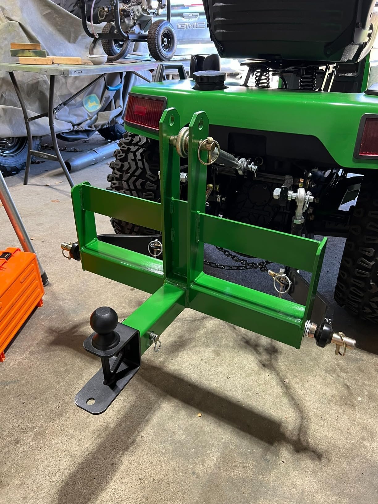 Zstar Attelage De Remorque 3 Points avec Récepteur 5cm pour Tracteur Cat 1