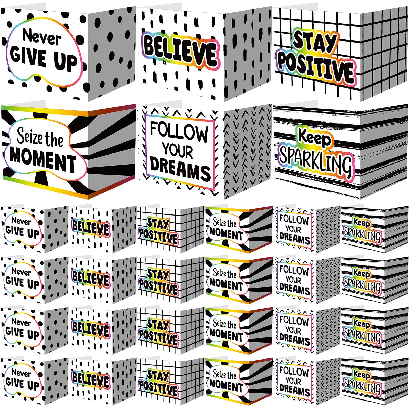 Honoson 24 Pcs Inspirational Privacy Folders for Students