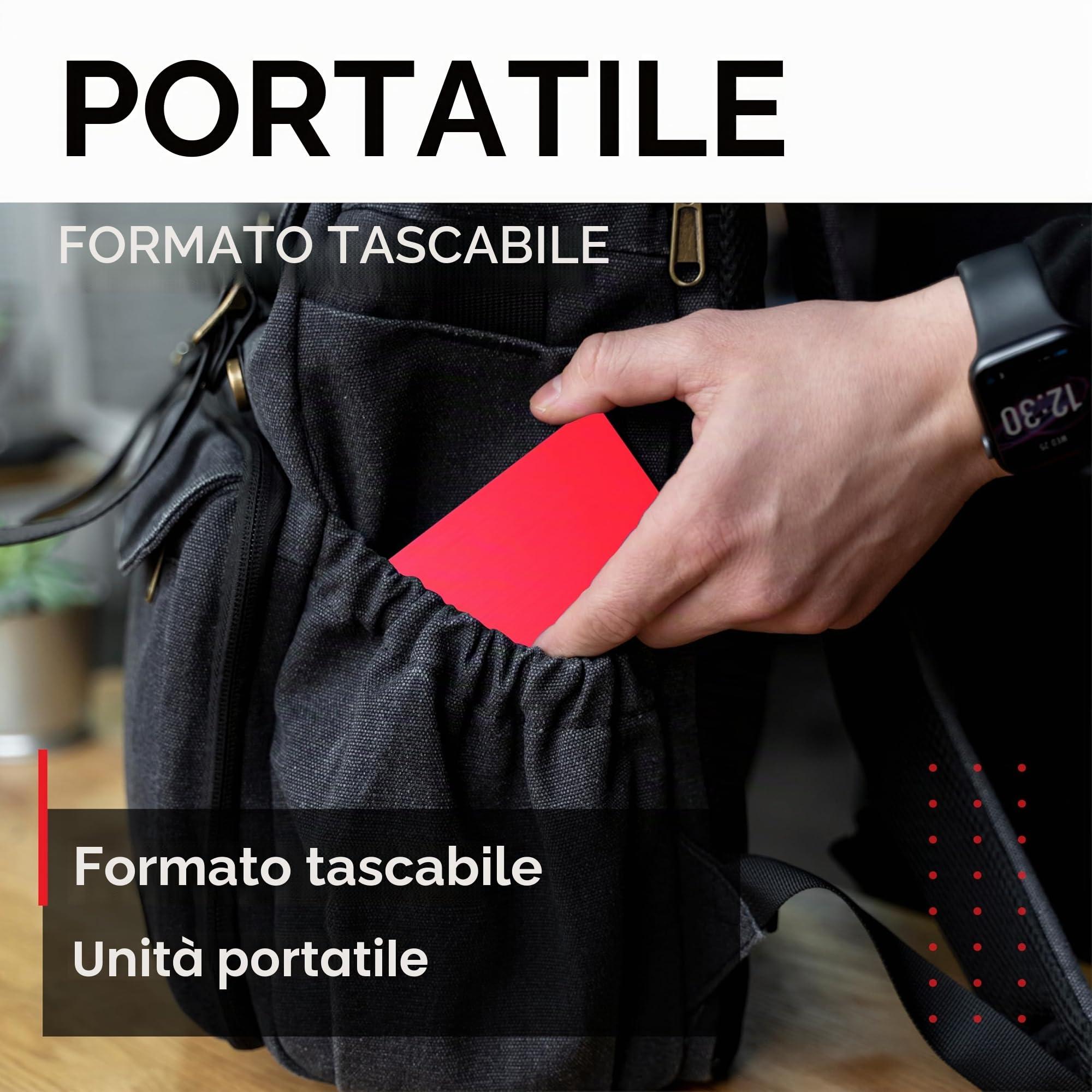 Storite Disco rigido esterno portatile 1 TB 2,5 pollici USB 3.0 Rosso