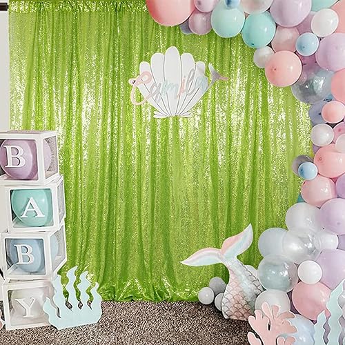 Miniatura 3 de Cortinas de lentejuelas de 2 x 8 pies cortinas de telón de fondo de lentejuelas con purpurina de 2 x 8 pies telón de fondo de lentejuelas para