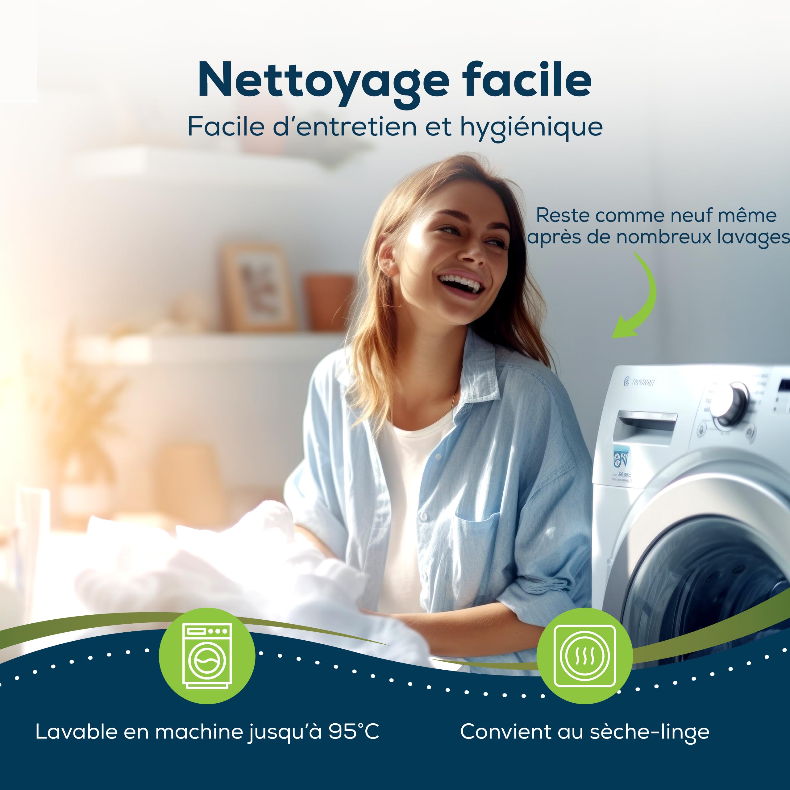 Sensalou Protège-Matelas Imperméable 90x200x20 cm, Housse Anti-Acariens | Encasement avec fermeture éclair pour allergiques, protection intégrale contre punaises de lit et sueur, certifié Oeko-Tex