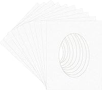 Vista 65 de CountryArtHouse Marco ovalado verde cazador de 5 x 7 pulgadas, sin ácidos, con núcleo blanco, corte biselado para fotos de 4 x 6, se adapta a marcos