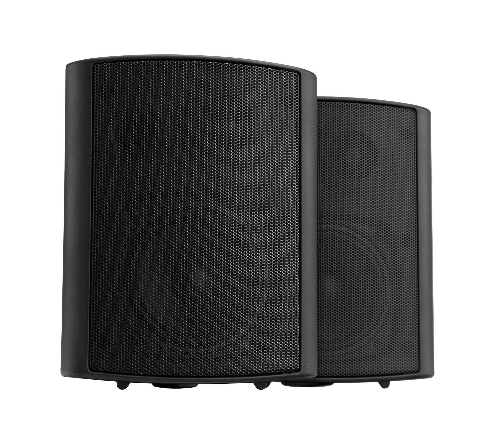 Pronomic FLS-540 WH Flatpanel Wandlautsprecher Boxen Set (2 Paar HiFi platte luidsprekers, 2-weg box, 5,25/133mm woofer, 1,2/30mm tweeter, 25/50 watt (RMS/peak), polklemmen-aansluiting) wit