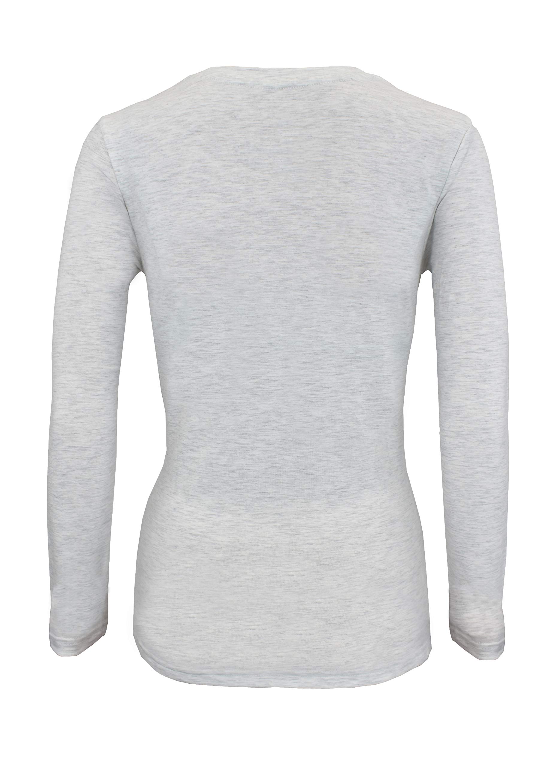 Natural Uniforms Camiseta Under Scrub de manga larga con cuello redondo para mujer, paquete de 2, paquete de 2