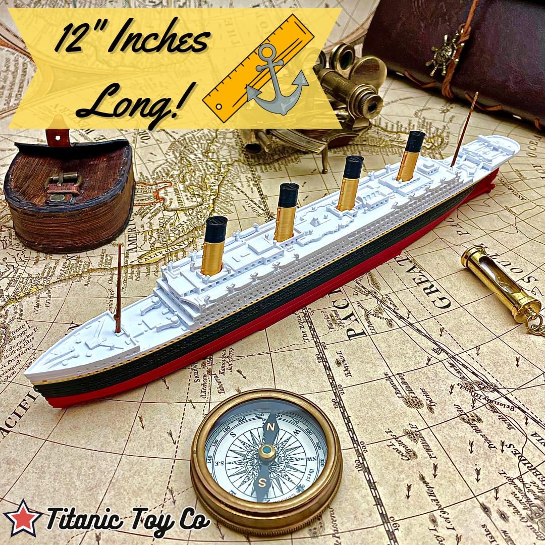 3-Pack Split Titanic Model Ship & Britannic & Olympic 1 Ft Long Assembled Titanic Toys For Kids, Historically Accurate Titanic Toy, Titanic Ship, Titanic Cake Topper, Titanic Break-Apart