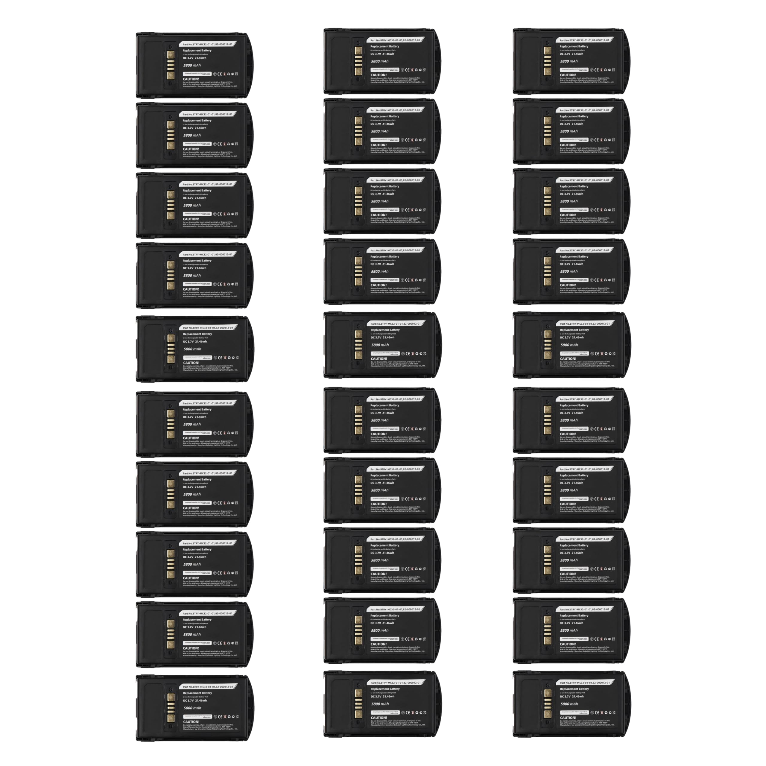 30 Pack MC3200 Scanner Battery Compatible with BTRY-MC32-52MA-10 BT-000375 BTRY-MC32-01-01 BTRY-MC32-52MA-01 MC32N0 MC32N0-S