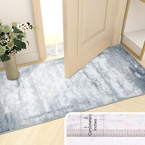 Miniatura 4 de Alfombra lavable de 2 x 8 pies, para pasillo, lavandería, cocina, entrada, baño, alfombra antideslizante con respaldo de goma, antideslizante,