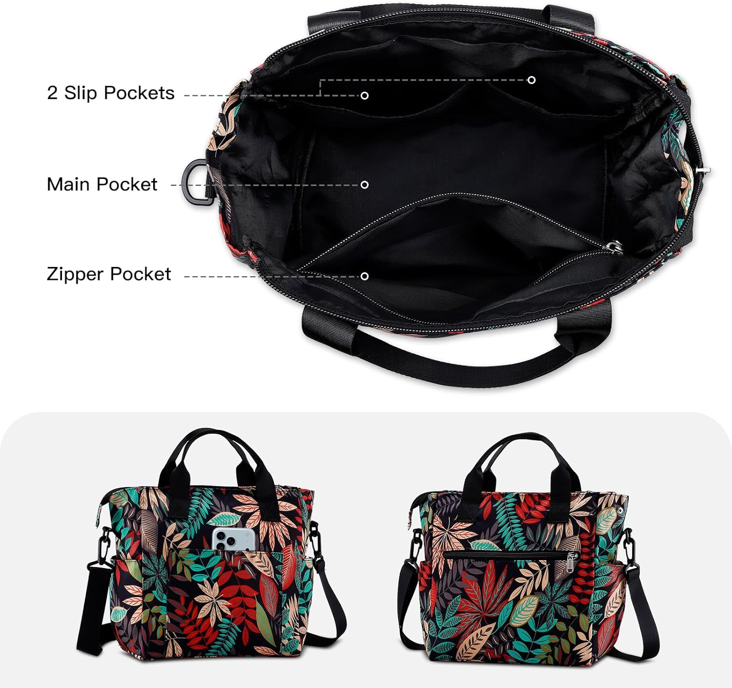 Crossbody Shoulder Bag for Women - Water Resistant Casual Handbag Purse with Multiple Pockets, Adjustable Strap