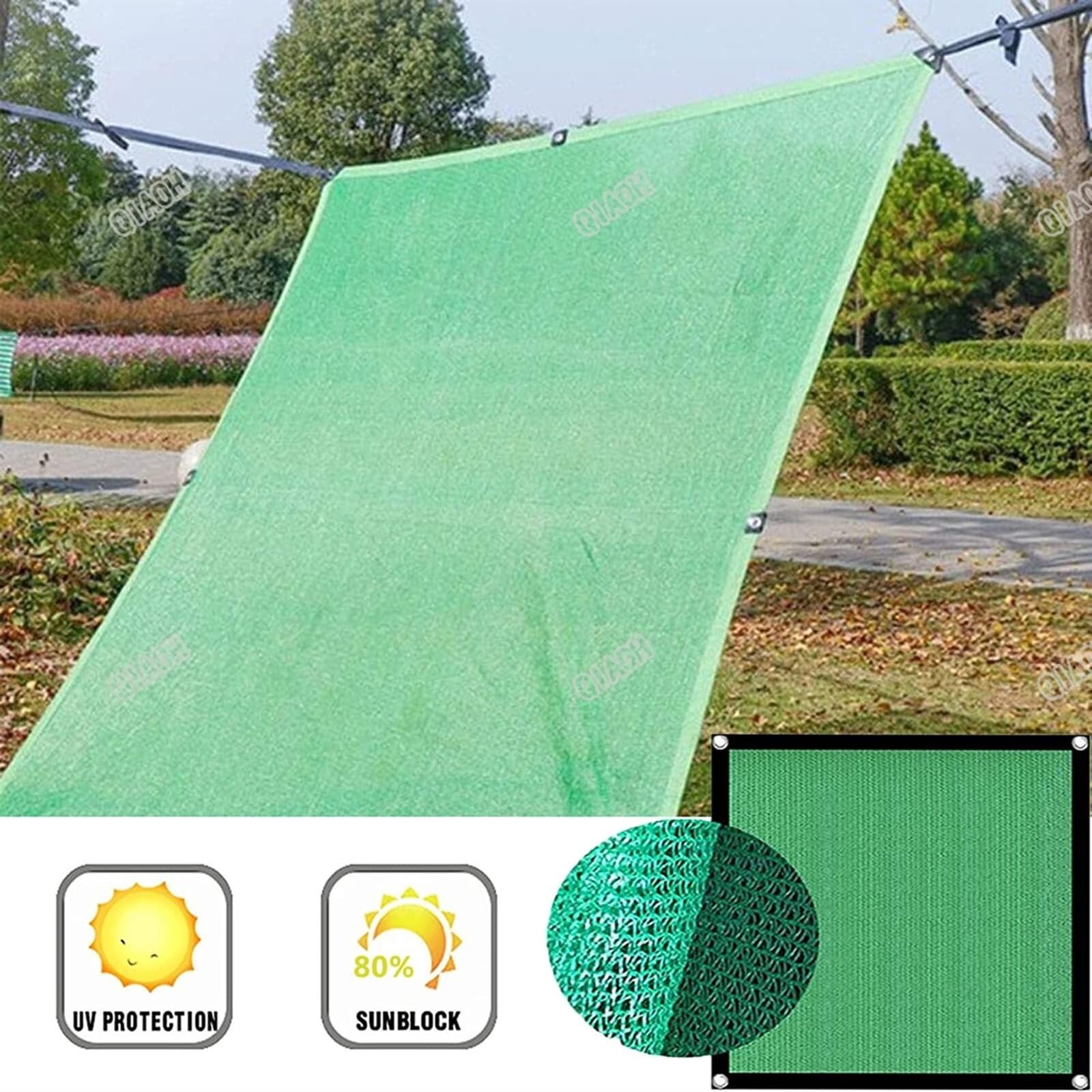 Sonnen- und Hagelschutznetz 2x2m 2x20m 5x20m 8x20m - 70%-80% Schattierung UV-beständig ideale per Gewächshäuser und Gartenpflanzen mit Ösen für einfache Befestigung