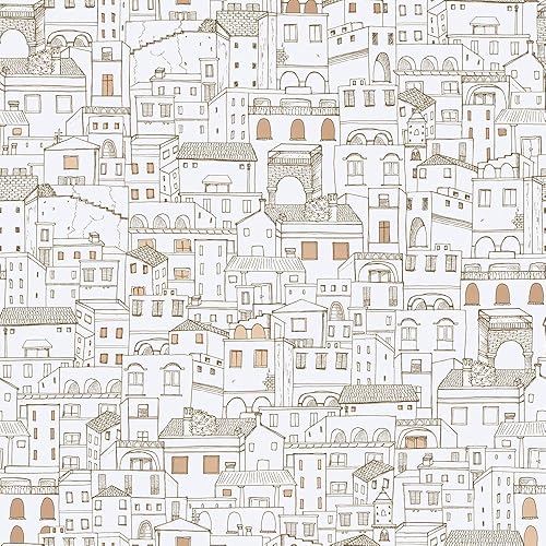 Tempaper Papel tapiz removible Amalfi dorado metálico, 20.5 pulgadas x 16.5 pies, fabricado en los Estados Unidos