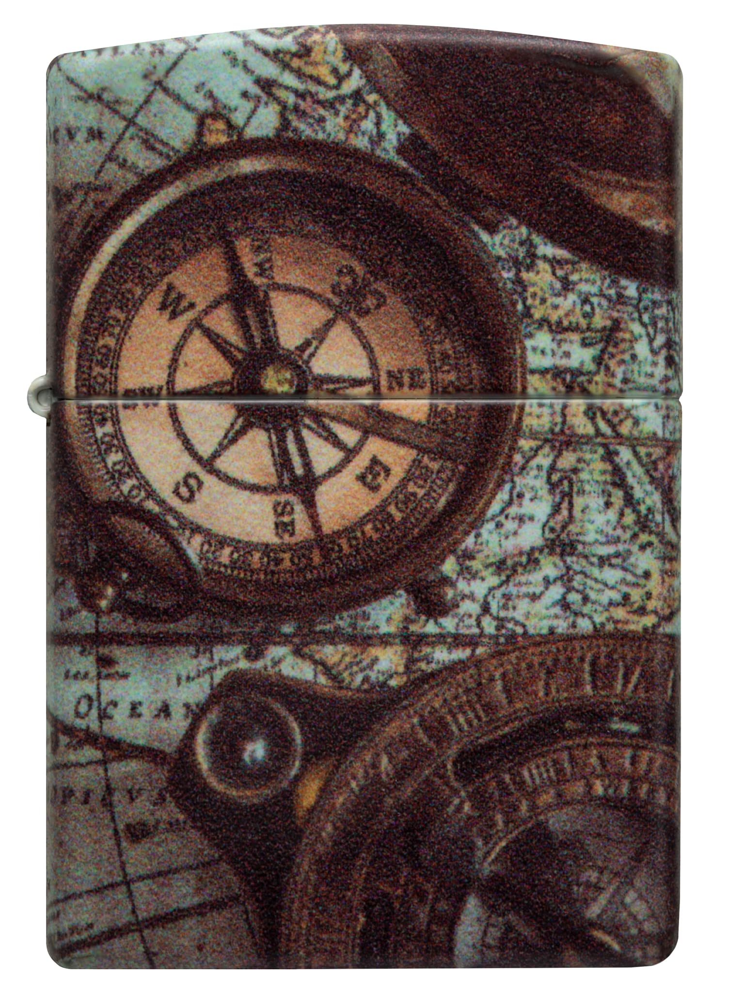 Zippo - Briquet Tempête Motif Boussole, 540°, Impression Color Image, Rechargeable, Réutilisable, Coupe-Vent, Coffret Cadeau, Fabriqué Aux États-Unis