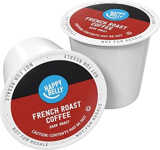 Happy Belly French Roast Dark Roast K-Cup Pods, 24 Count - Bold Smoky Coffee Compatible with Keurig 1.0 & 2.0 Brewers