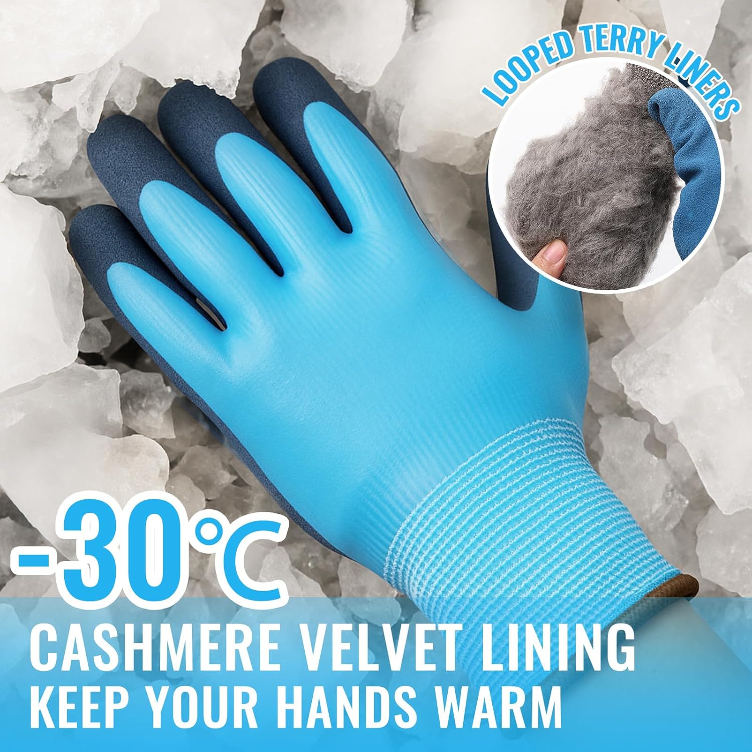 12/24/48 Pairs Winter Work Gloves for Men Below Freezer Waterproof Grip Thermal Insulated Gloves for Cold Weather - Image 5
