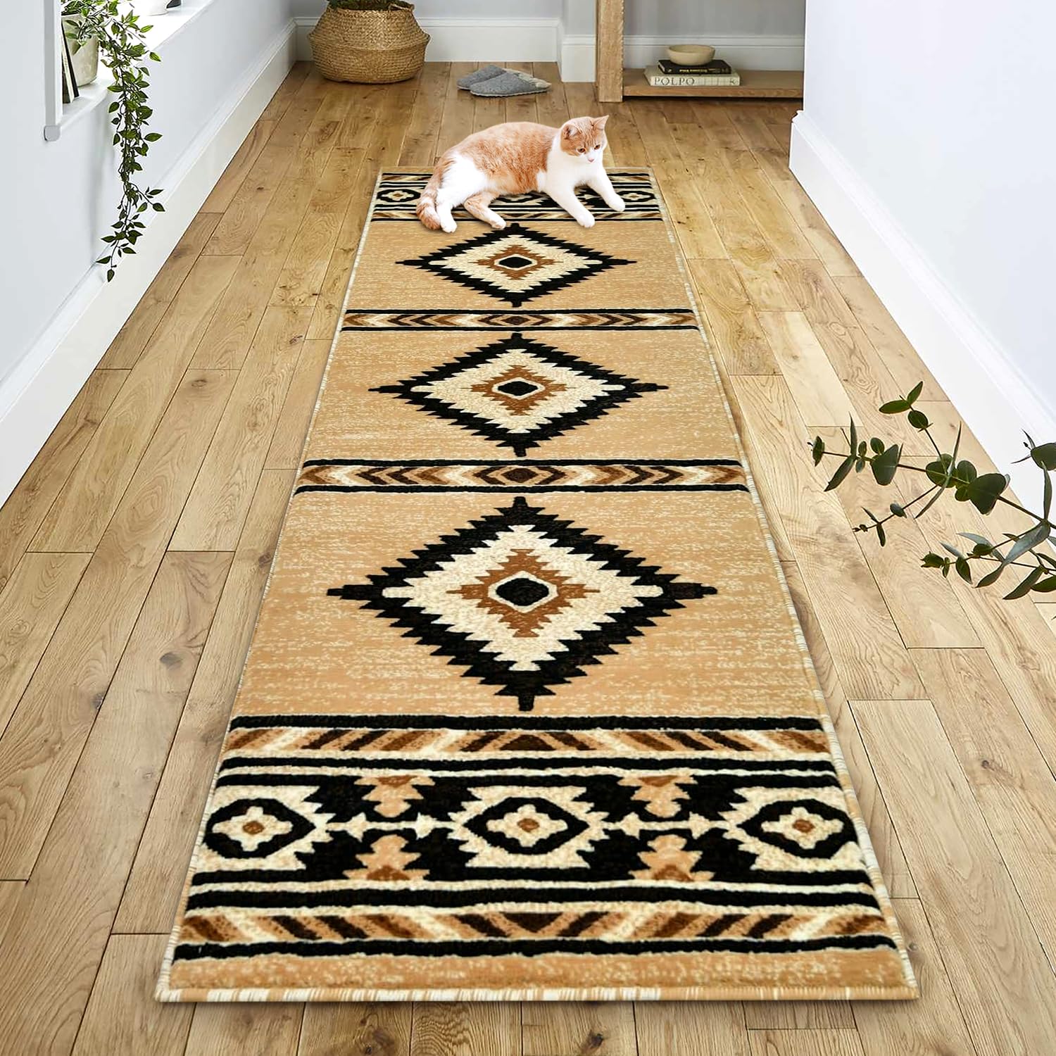 YHSF South West Native American Area Rug - Easy Clean, Thick, Soft, Durable Native Tribal American Indian Inspired Rug for Bedroom/Living Room/