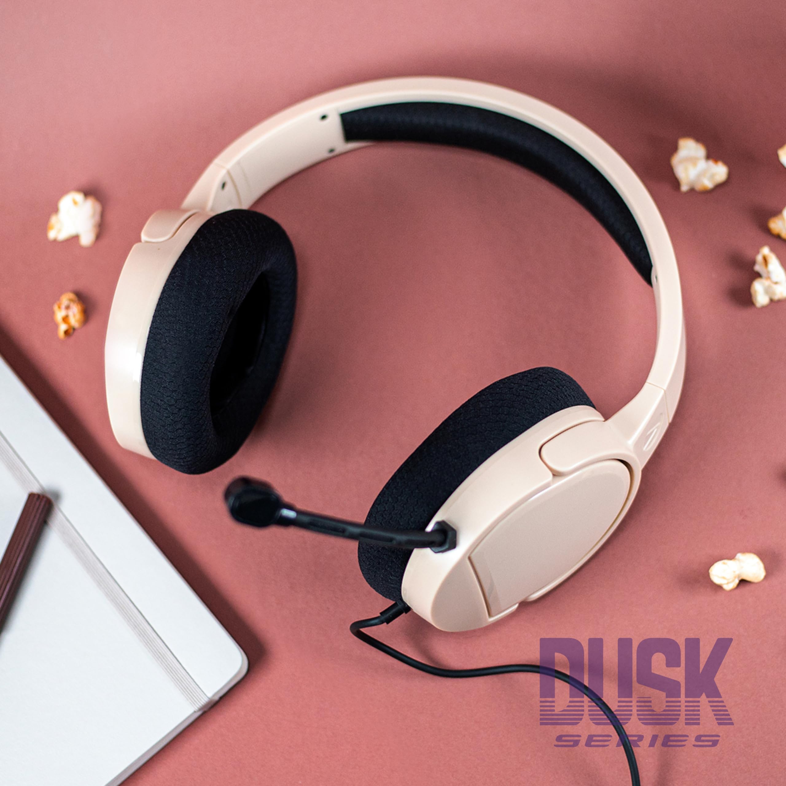 Stealth Panther Sand - Auriculares de Juego Supra-Ear PS4/PS5, Xbox, Switch, PC con micrófono Flexible, Conector Jack de 3,5 mm, Cable de 1,5 m, Ligero, cómodo y Duradero