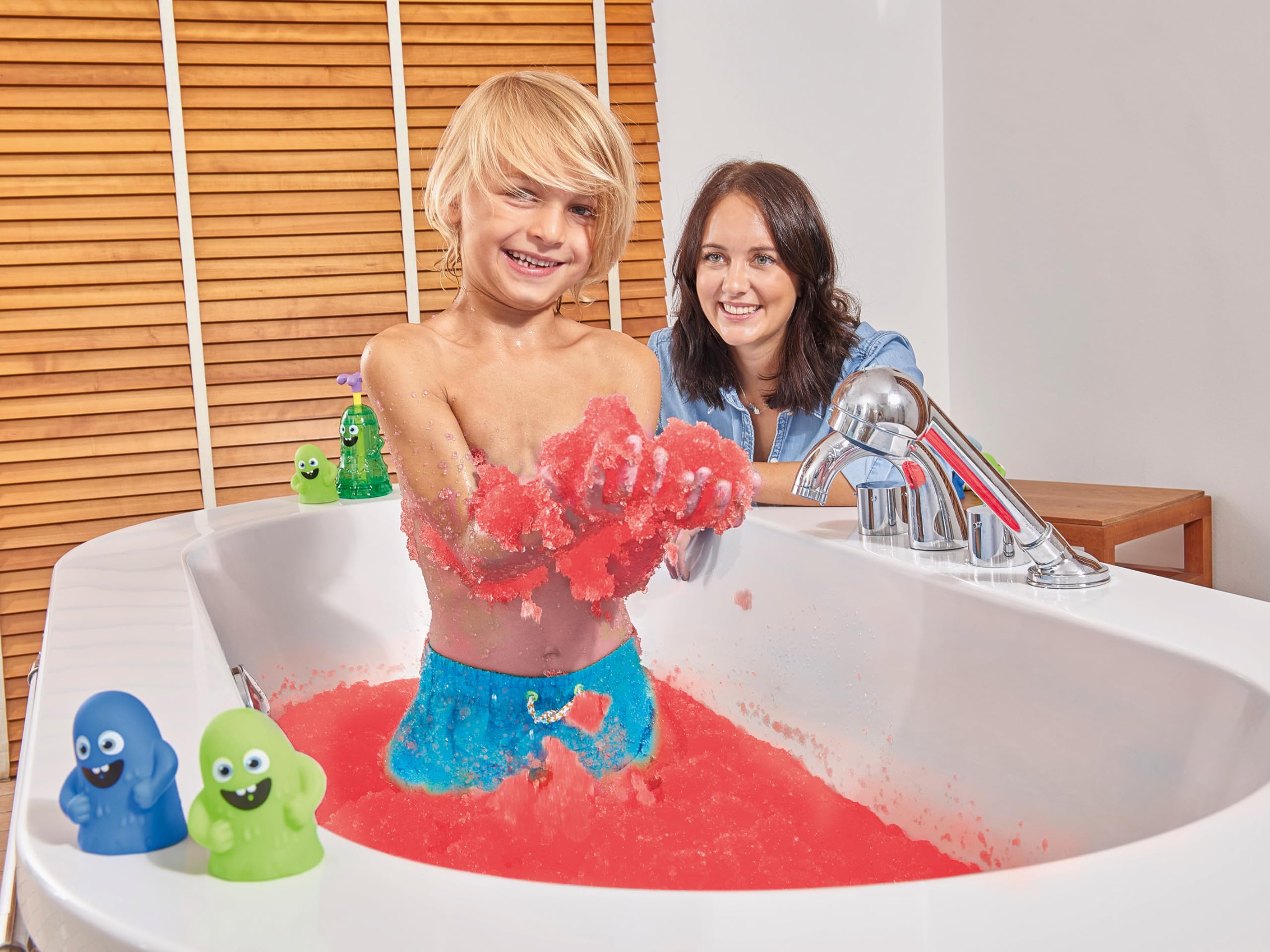 ZIMPLI - 3 x Gelli Baff Confezione, Blu, Rosso e Verde, trasforma magicamente l'acqua in una melma densa e colorata, Giochi di compleanno per bambini e bambine dai 4 ai 9 anni