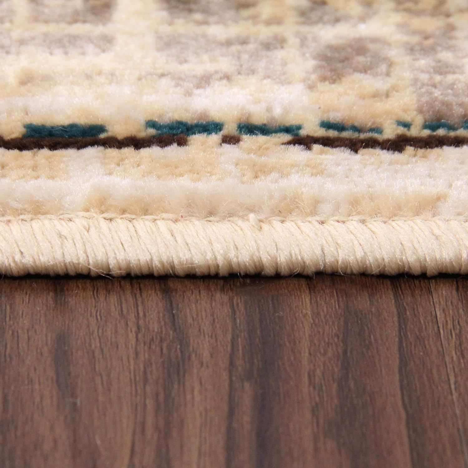 BNM Indoor Small Area Rug with Jute Backing, Great for Entryway, Living Room, Kitchen, Dorm, Bedroom, Hallway, Perfect for Hardwood Floors, Abstract Striped Indoor Area Rug, 4' x 6', Chocolate