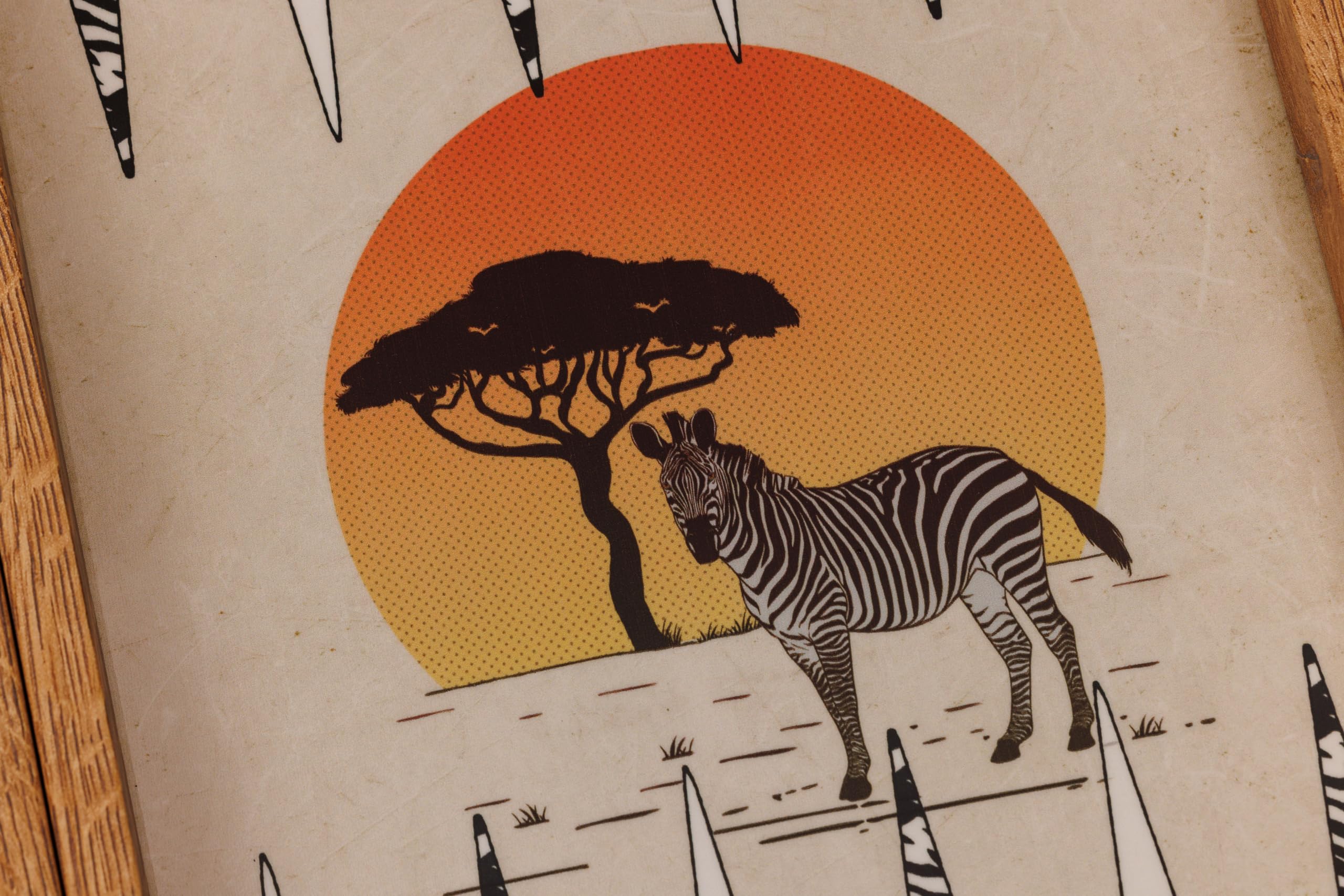 Zebra Illusions Design Backgammon Gioco da tavolo 48 centimetri in legno con pietre da gioco in acrilico amici e adulti