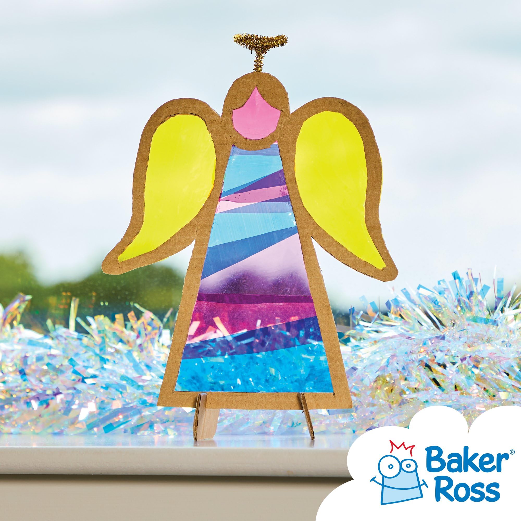 Baker Ross Cellofan Colorato (Pacco da 6 rotoli) Ideali per le Decorazioni per Bambini