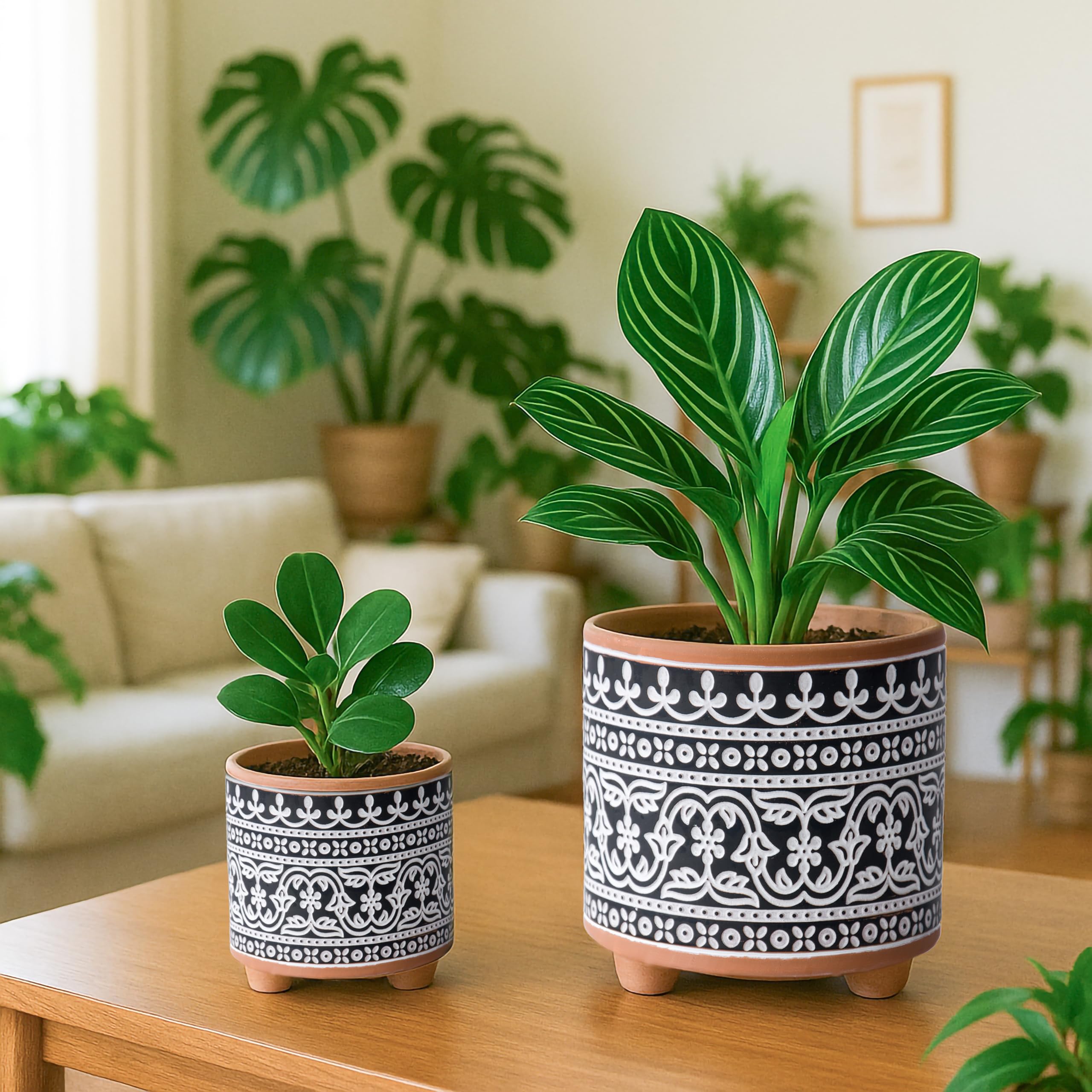 Amazon.com : D'vine Dev Set of 2 Terracotta Planter Pots, 4 Inch