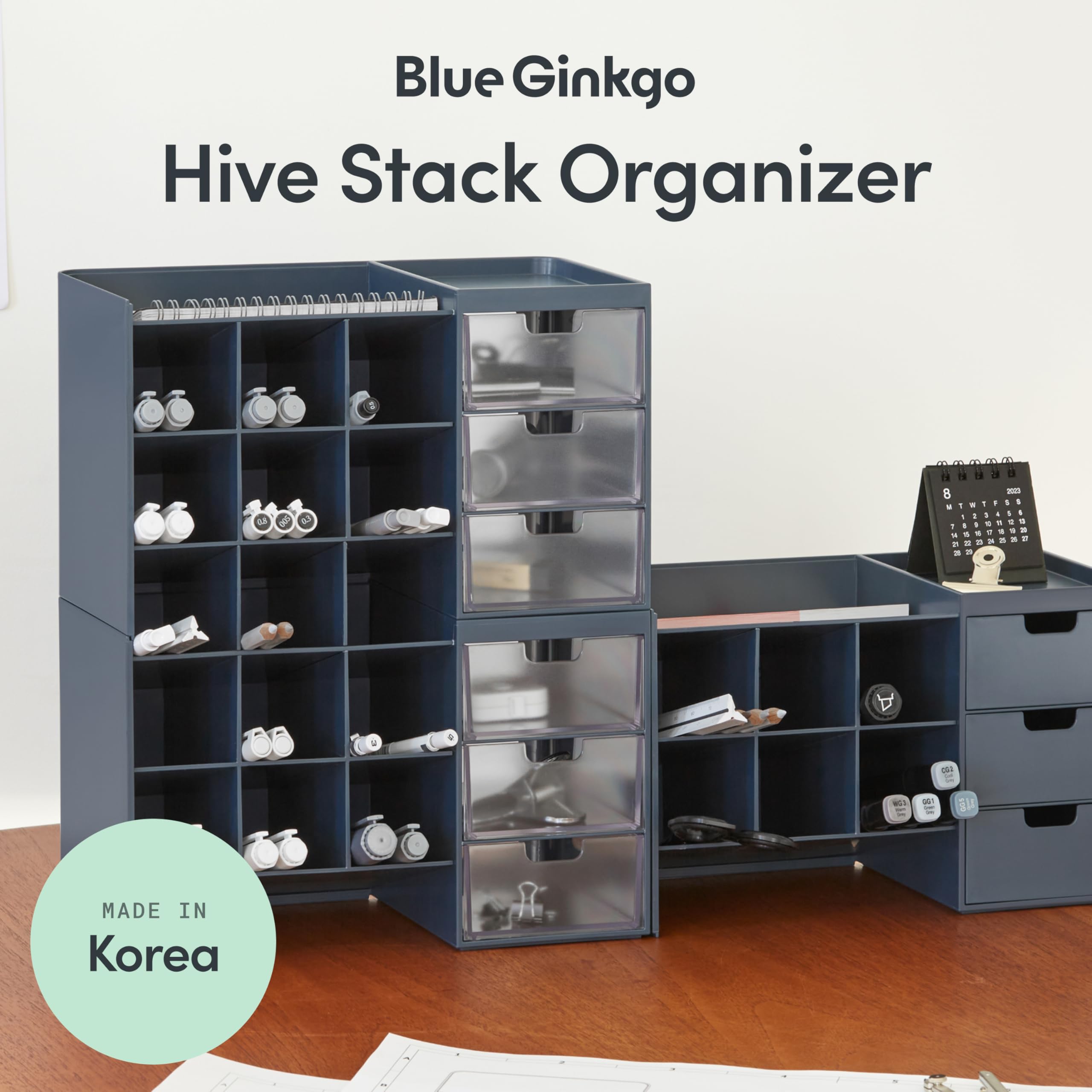 BLUE GINKGO Bureauhouder - Koreaanse kantoororganizer voor