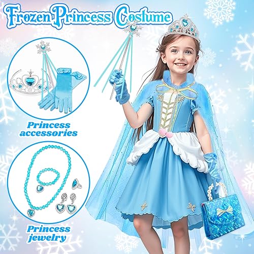 Miniatura 3 de Juguetes de maquillaje y disfraces de Frozen para niñas de 3, 4, 5, 6 años, kit de maquillaje real de princesa, juguete de simulación, disfraces de