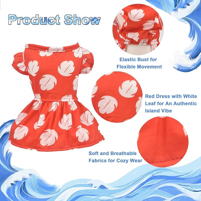 Disfraz Hawaiano para Perro con Leis y Lazo de Flor, Talla S miniatura 6