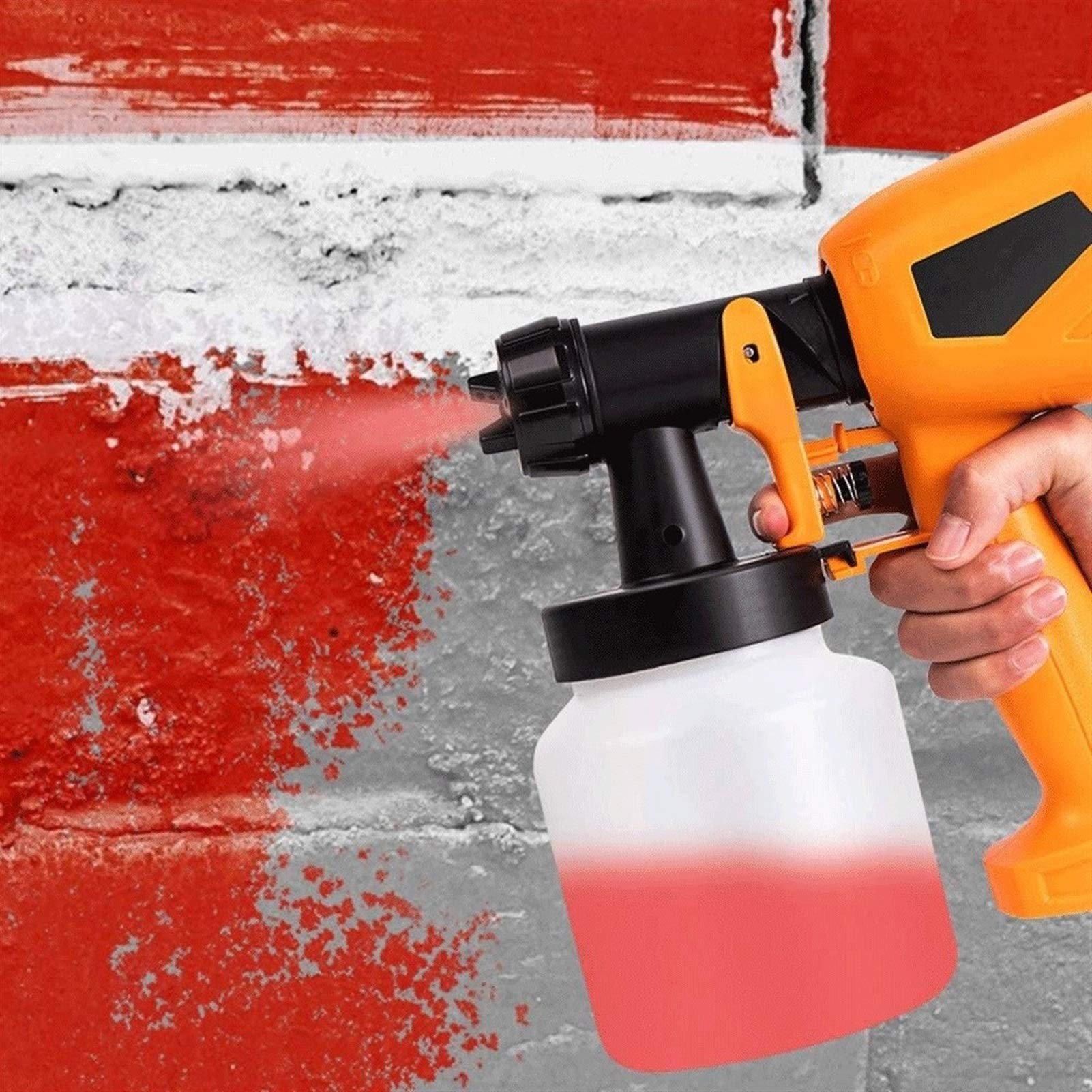 Pulverizador de Pintura portátil, Pistola de pulverización de Pintura eléctrica de 400 W y 800 ml con 3 Patrones de pulverización, contenedores Desmontables de 800 ml, fácil de pul