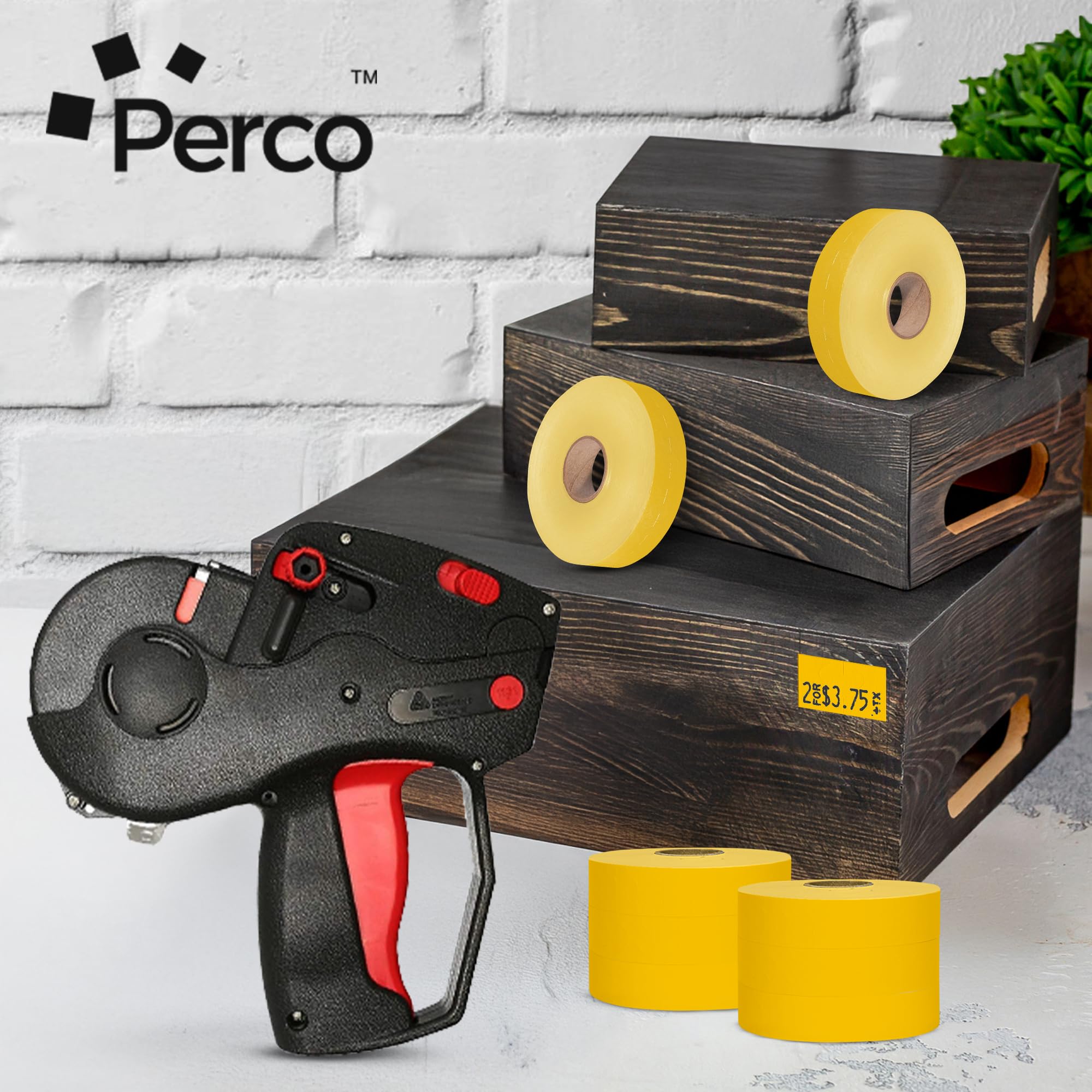 Lot de 24 rouleaux de 60 000 étiquettes de prix Jaune pour pistolet à prix Monarch 1131