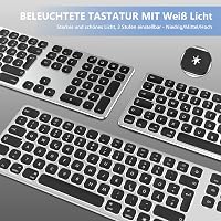 seenda Vezetékes Háttérvilágítású Mac Billentyűzet, USB és Type C Csatlakozással, Német QWERTZ Kiosztással, Apple iMac, MacBook Pro/Air Komp 3