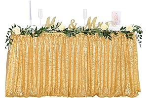 Table Skirt for Any Occasion: Elevate Your Event with Our Gold Sequin Tablecloth