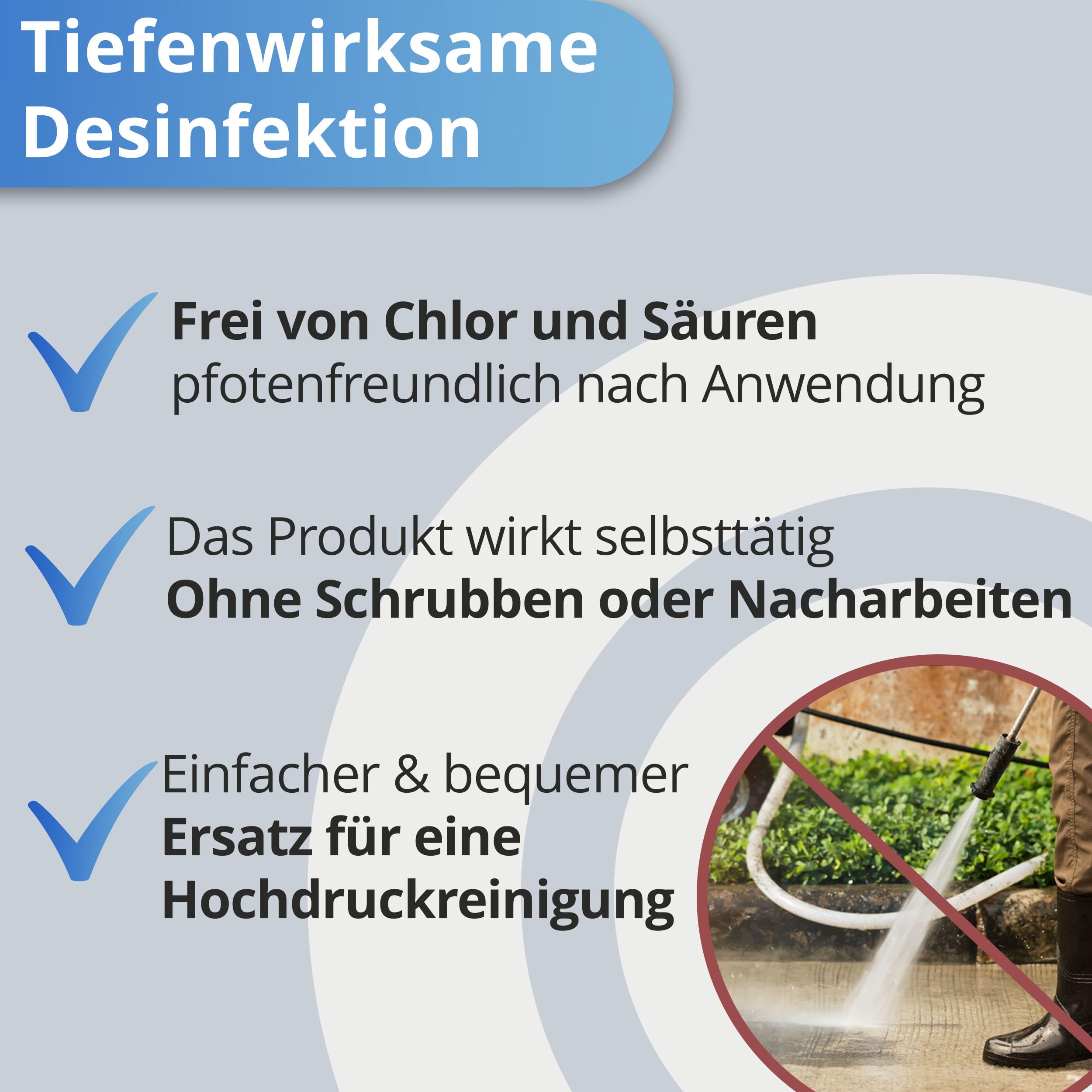 Nanoprotect Grünbelagentferner Konzentrat | 2 x 1 kg für 400 m² | Algenentferner und Flächendesinfektion | Kein Hochdruckreiniger nötig | Ideal für Pflastersteine und Gehwege