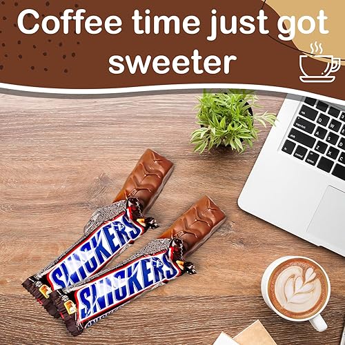 Miniatura 3 de Snickers Candy Bar turrón envuelto individualmente, cacahuetes tostados y delicias de caramelo cubiertas con chocolate con leche (embalaje KH)