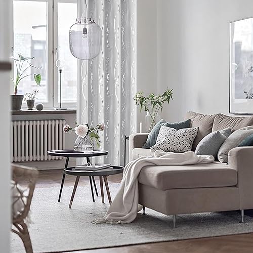 Miniatura 2 de BUHUA Juego de 2 paneles de cortinas opacas de 63 pulgadas de largo, cortinas de eficiencia energética y reducción de ruido para dormitorio con