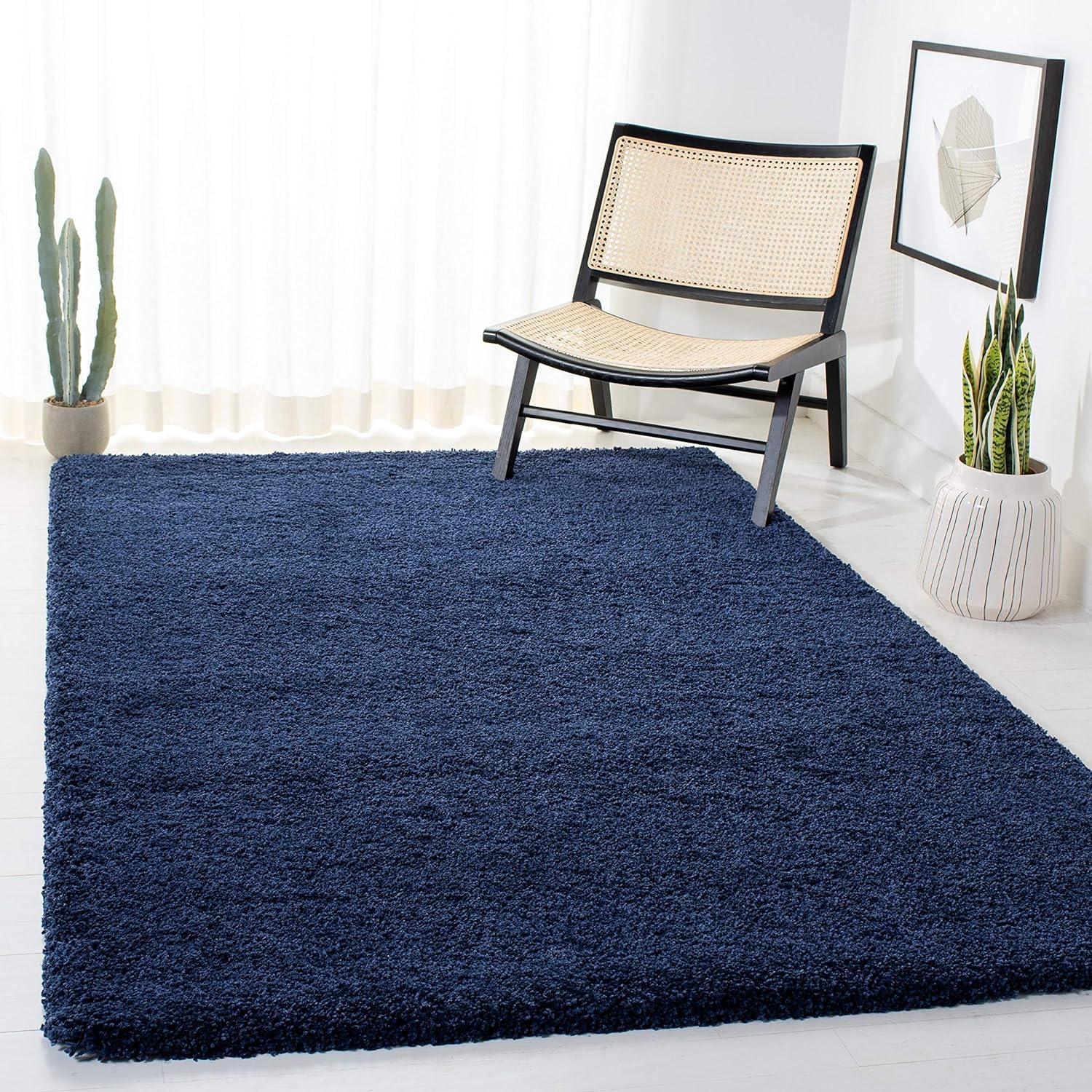 Grey Shaggy Rug - Soft & Cozy Bedroom Living Room -10
