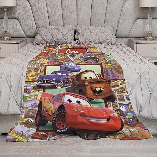 Miniatura 7 de Manta de película de automóvil de dibujos animados, súper ultrasuave, manta de franela para todas las estaciones, manta de aire acondicionado para