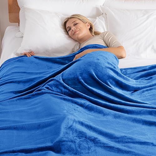 Miniatura 4 de Exclusivo Mezcla Manta de vellón para sofá, cama, súper suave y cálida, para uso en todas las estaciones, acogedora, afelpada, ligera, 90 x 66