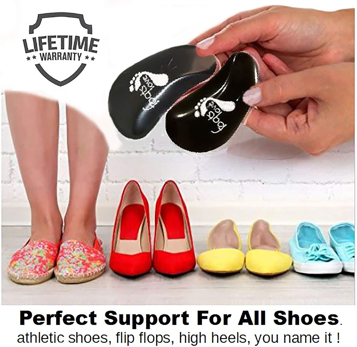 Foots Love 6 Plantar Fasciitis Arch Support Insoles. Gel Arch Inserts. Foot Support for Flat Feet, High Aches, Tarsal Tunnel. STOP PAIN 1-2 Punch? Add our Arch Sleeves. Keep Feet, Compressed & Relaxed : Health & Household