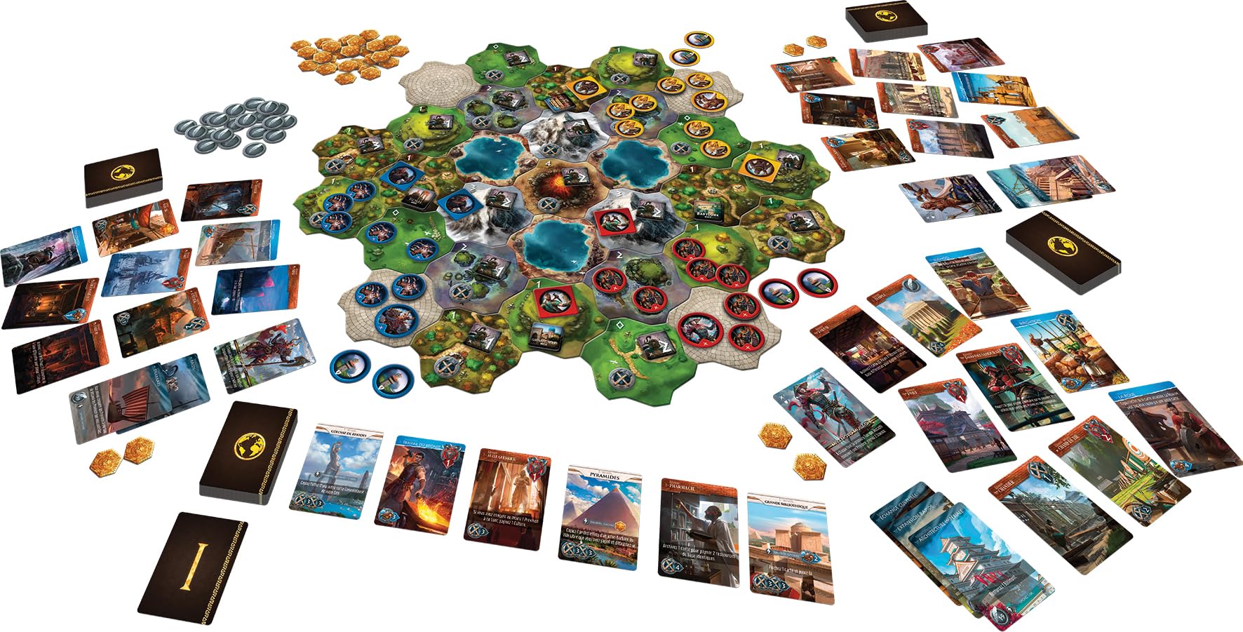 Asmodee Funforge Monumental - Gry planszowe - Gry cywilizacyjne - Gry strategiczne od 10 lat - 1 do 4 graczy - wersja francuska