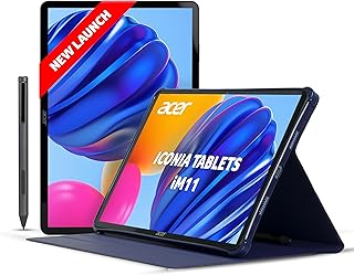 acer Iconia Tab iM11-12M with Stylus Pen| 11.45” IPS Display, G99-8781 Processor, 8GB RAM + 256GB Storage, 16MP Rear+8MP Front Camera,Wi-Fi + 4G LTE(Calling), Android 14,BT 5.2, Slim Metal Body,Blue