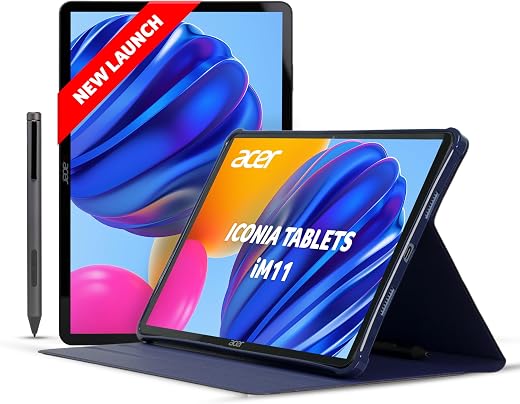 acer Iconia Tab iM11-12M with Stylus Pen| 11.45” IPS Display, G99-8781 Processor, 8GB RAM + 256GB Storage, 16MP Rear+8MP F...