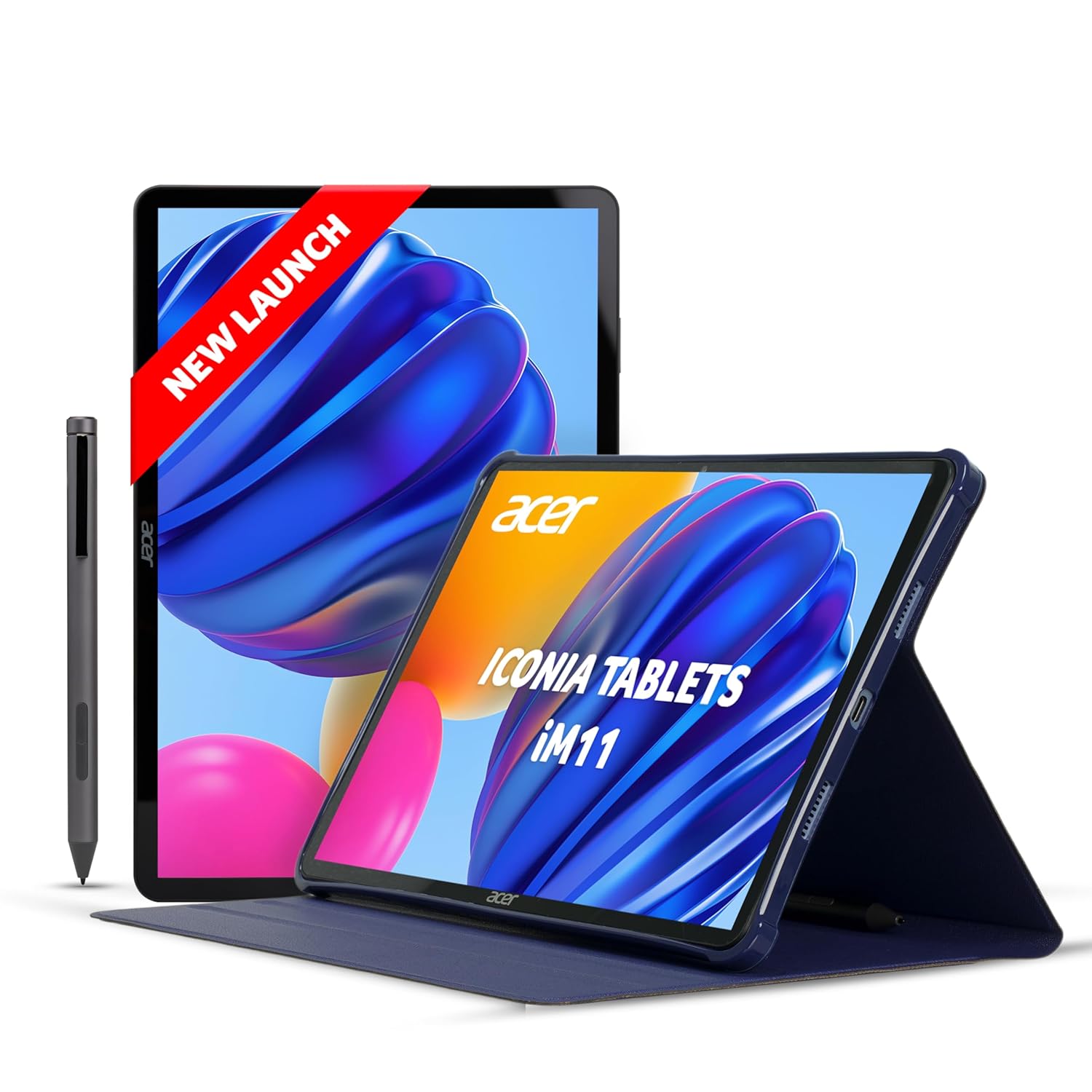 acer Iconia Tab iM11-12M with Stylus Pen| 11.45” IPS Display, G99-8781 Processor, 8GB RAM + 256GB Storage, 16MP Rear+8MP Front Camera,Wi-Fi + 4G LTE(Calling), Android 14,BT 5.2, Slim Metal Body,Blue