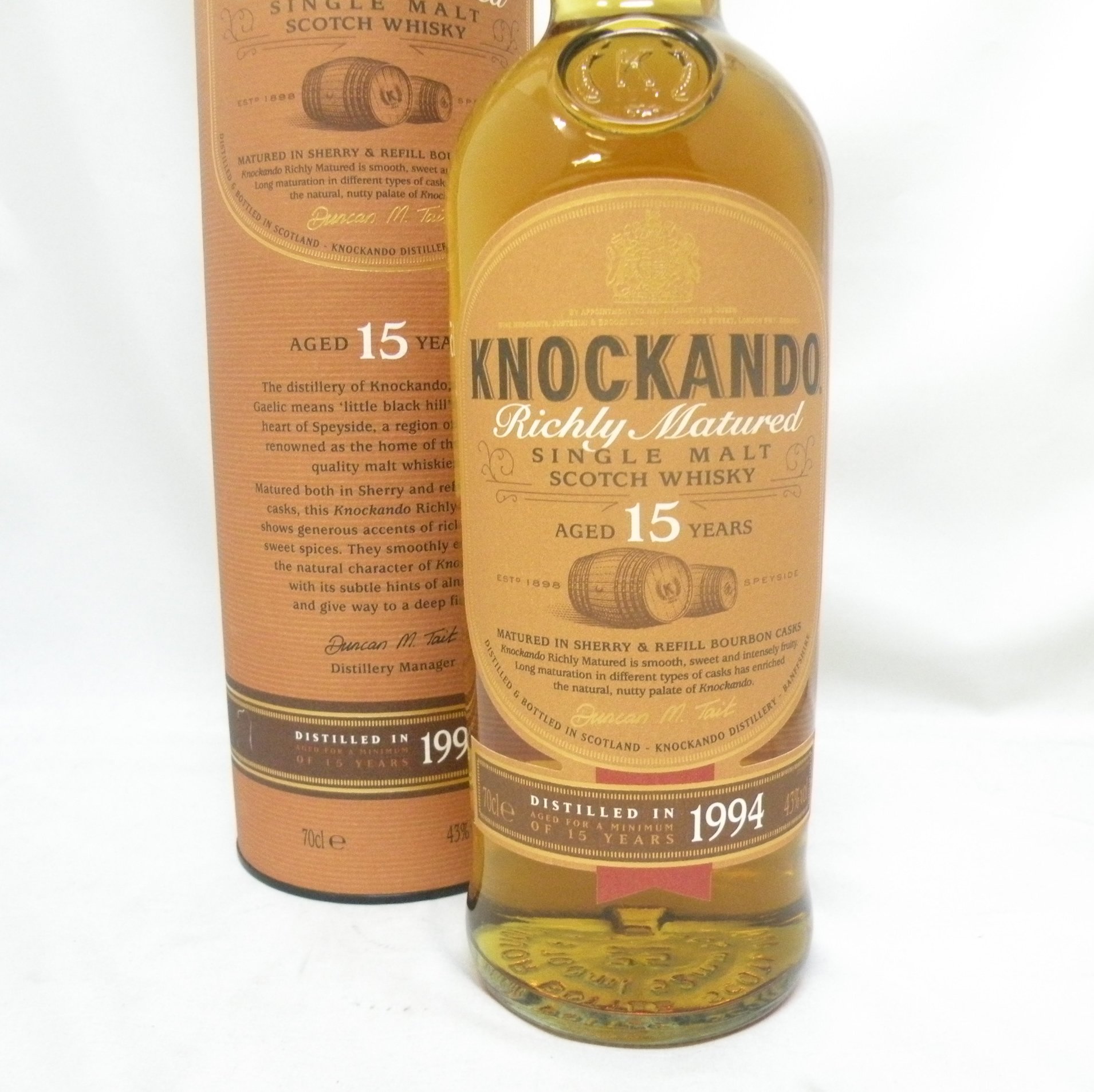 Amazon.co.jp: ノッカンドゥ 15年 リッチマチュアード 43度 700ml 