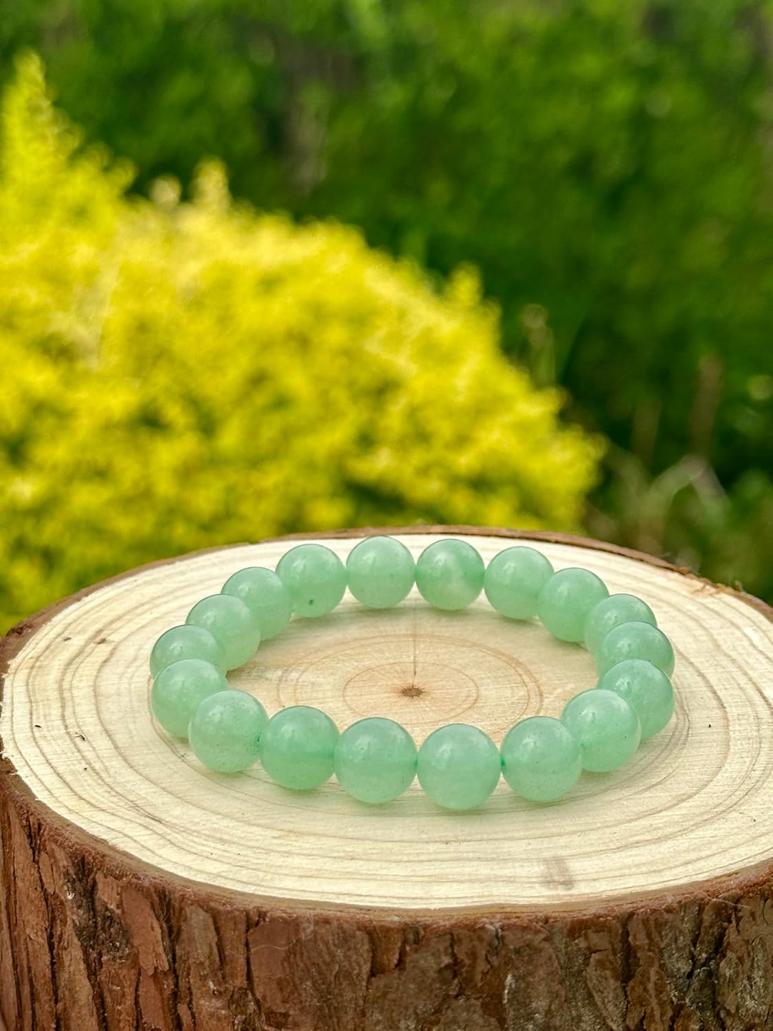 Handmade Genuine Green Aventurine 10mm Beaded Bracelet, Feng-shui Lucky Stone Chakra Healing Gemstone Crystal Beads Adjustable Bangle Stretch Jewelry Gift for Women Men - Image 8