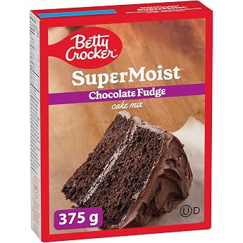 BETTY CROCKER Cake Mix - Super Moist Chocolate Fudge Flavour 375g Pack Cake Mix Baking Mix Tastes Like Homemade Easy to Bake