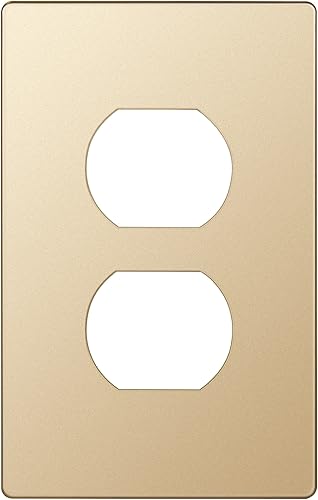 Miniatura 69 de ENERLITES Placa de pared dúplex para tomacorriente, cubierta de toma de corriente eléctrica, acabado brillante, tamaño mediano de 1 banda, 4.88" x