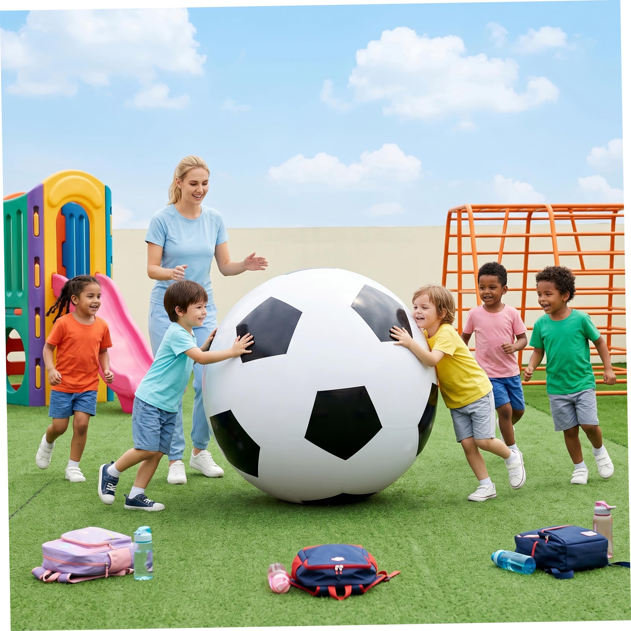 Fútbol Inflable, Pelota de Playa para Patio de césped de Piscina de Playa, 39 Pulgadas.